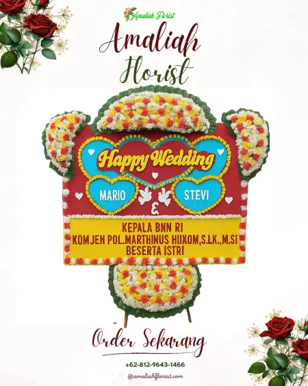 Papan Bunga Pernikahan Weton